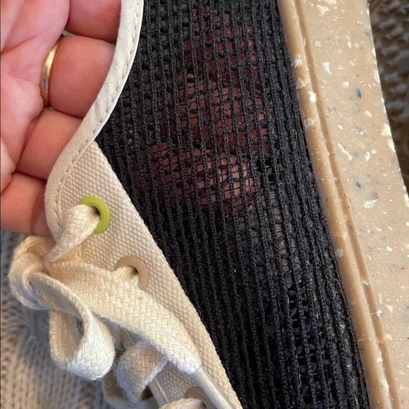 Women’s 8.5 Calcado Havaianas TNS Mix mesh flat sneakers polka dot black white - Picture 4 of 10